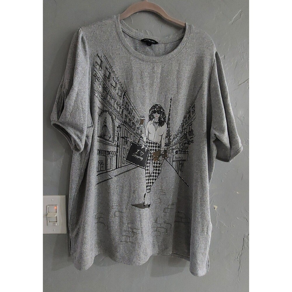 LOVE & LACE Tops Shirts Women's 2X, Polyester Spandex Boho, Very Soft, 22...